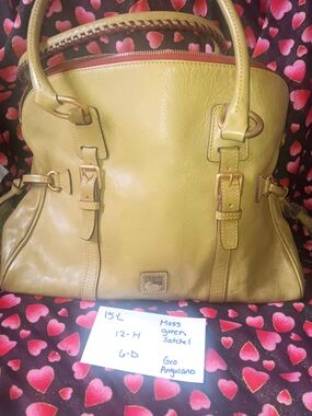 Dooney & Bourke Moss Green Leather Satchel
